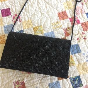 Dressy black evening handbag